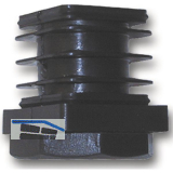 H�henverstellschrauben mit Fu�kappe 30x30 mm, Kunststoff schwarz