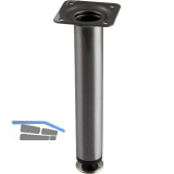 Dekorfu� Fu� � 30 mm, L�nge 190 mm, Stahl, Edelstahl Effekt