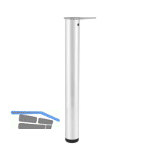 CAMAR Tischfu� rund 80 x 700 mm Stahl verchromt