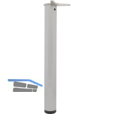 CAMAR Tischfu� rund 80 x 700 mm Stahl silberfarbig