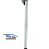 CAMAR Tischfu� "Click" � 50 mm, L�nge 705 mm, Aluminium silber gerillt