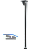 CAMAR Tischfu� "Click" � 50 mm, L�nge 705 mm, Stahl verchromt
