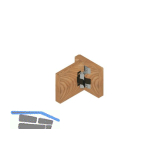 Sockel-Blendenschnapper, Schrauben, Schlie�teil Kunststoff wei�/Stahl schwarz