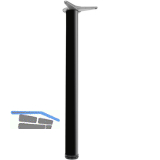 CAMAR Tischfu� rund 60 x 700 mm Stahl schwarz gl�nzend lackiert