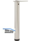 CAMAR Tischfu� rund 60 x 700 mm Stahl verchromt