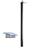 CAMAR Tischfu� rund 60 x 1100 mm Stahl schwarz gl�nzend lackiert