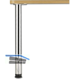 CAMAR Tischfu� Zoom rund 60 x 1100 mm Stahl verchromt