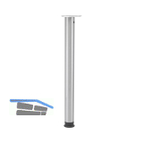 CAMAR Tischfu� Zoom rund 60 x 1100 mm Stahl Edelstahl-Effekt