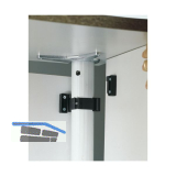 CAMAR Tischfu�-Paneelsystem Modesty � 60 mm, Kunststoff schwarz