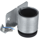 CAMAR H�henversteller zum Einschlagen �28 mm Stahl verzinkt/Kunststoff schwarz