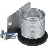 CAMAR H�henversteller zum Einschlagen �38 mm Stahl verzinkt/Kunststoff schwarz