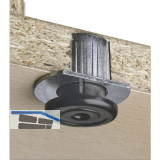 CAMAR H�henversteller zum Einbohren 305, �38, Tragkraft 400KG, Zamak/KS schwarz