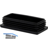 Lamellenstopfen 80 x 50 mm Wandst�rke 1,5 - 3,5 mm schwarz