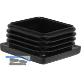 Lamellenstopfen 50 x 50 mm Wandst�rke 3 - 5 mm schwarz