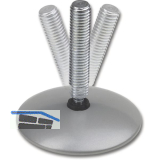 H�henverstellschraube mit Gelenk, �60, M10x60, Edelstahl geb�rstet/FE verzinkt