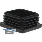 Lamellenstopfen 20 x 20 mm Wandst�rke 0,8 - 3 mm schwarz