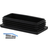 Lamellenstopfen 80 x 40 mm Wandst�rke 1 - 3 mm schwarz