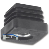 Lamellenstopfen mit Gewindeloch M10 25 x 25 mm schwarz