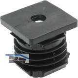 Lamellenstopfen mit Gewindeloch M10 40 x 40 mm schwarz