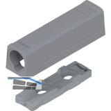 BLUM TIP-ON gerade Adapterplatte 956.1201, Kurzversion, platingrau