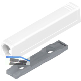 BLUM TIP-ON gerade Adapterplatte 956A1201, Langversion, seidenwei�