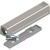BLUM TIP-ON gerade Adapterplatte 956A1201, Langversion, nickel-lackiert