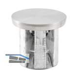 CAMAR Tischfu�-Adapterscheibe � 60 mm, Edelstahl mit Befestigungsteil