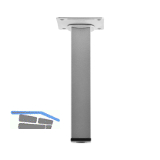 ELEMENT SYSTEM M�belfu� Quadratrohr 25 x 250 mm Stahl silber