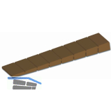 M�belkeil, L�nge 100 mm, Breite 20 mm, Kunststoff braun