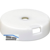 QuickClick Basisteil zum Anschrauben � 25 mm, H�he 7 mm, Kunststoff wei�