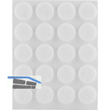 Filzgleiter rund, 17,Materialst�rke 3 mm, selbstklebend, wei�, Inhalt 20 ST