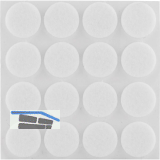 Filzgleiter rund, 22,Materialst�rke 3 mm, selbstklebend, wei�, Inhalt 16 ST