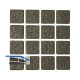 Filzgleiter 22 x 22 x 3 mm selbstklebend braun