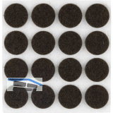 Filzgleiter rund, 22, Materialst�rke 3 mm, selbstklebend, braun, Inhalt 16