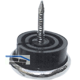 Nagelgleiter mit Stahlkappe und Einschlagstift 1, rund, �20, FE vernickelt