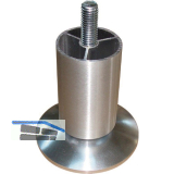 Dekorfu� Fu� � 40 mm, L�nge 186 mm,Aluminium matt geschliffen,klar matt lackiert