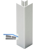 VOLPATO Sockelblenden-Au�enecke 90� 150 mm Alu geb�rstet