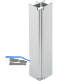VOLPATO Sockelblenden-Ecke verstellbar 150 mm Alu geb�rstet