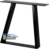 SIMAUSROM Tischkufe Trapez Stahl schwarz lackiert