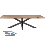 SIMAUSROM Stern-Tischgestell 1300 x 698,5 mm Schwarzstahl