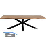 SIMAUSROM Stern-Tischgestell 1300 x 698,5 mm RAL9005 schwarz