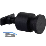 Mantelhaken Sillos zu Akustikpaneel, � 50 mm, Kunststoff schwarz