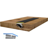 Gratleiste Minigrat Magnetband Abdeckung L�nge 10 m, schwarz matt