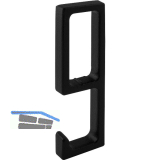 Kleiderhaken Nano Edelstahl schwarz