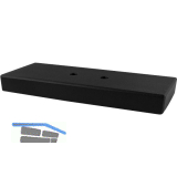 Dekorfu� Breite 40 mm, L�nge 100 mm, Edelstahl/schwarz