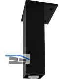 Dekorfu� 40x40 mm, L�nge 190 mm, verstellbar, Aluminium schwarz