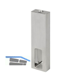 Nano Rohrtr�ger Endst�ck zu Schrankrohr, Messing Edelstahl Effekt