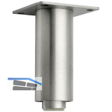 Dekorfu� Fu� � 30 mm, L�nge 160 mm, Aluminium geb�rstet