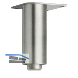 Dekorfu� Fu� verstellbar, � 40 mm, L�nge 190 mm, Aluminium geb�rstet