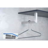 Garderobenb�gel Luna Breite 300 mm, H�he 150 mm, Edelstahl geb�rstet